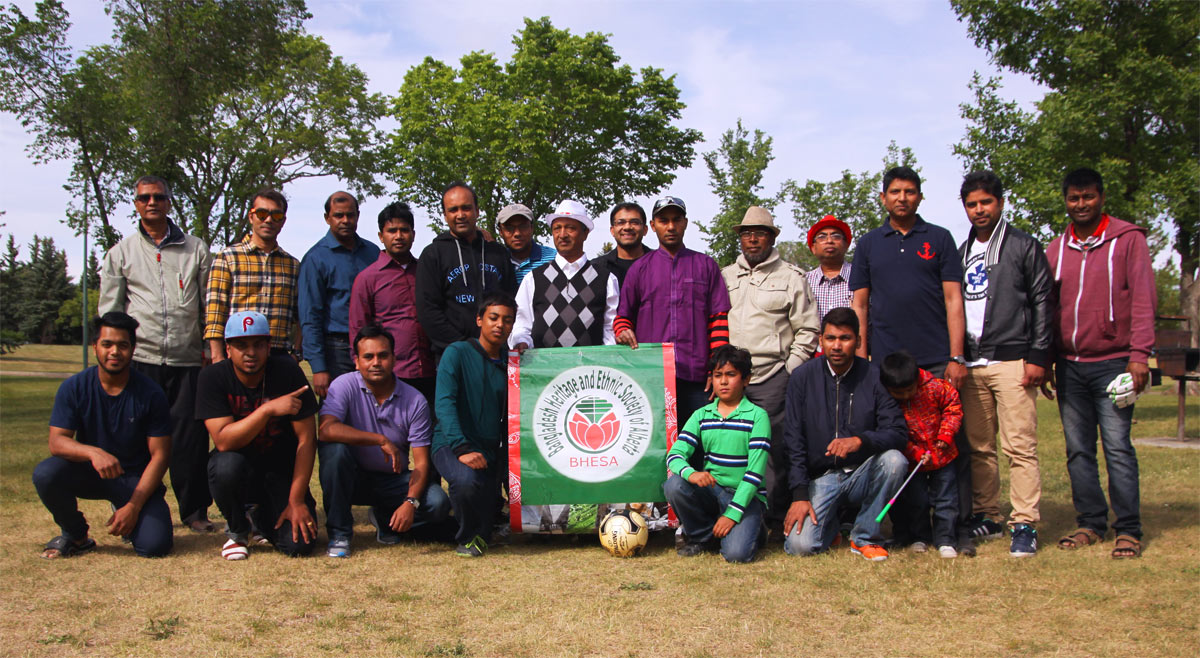 Participants of the soccer match